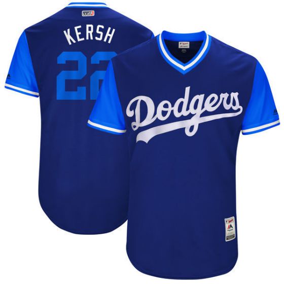 Men Los Angeles Dodgers #22 Kersh Blue New Rush Limited MLB Jerseys